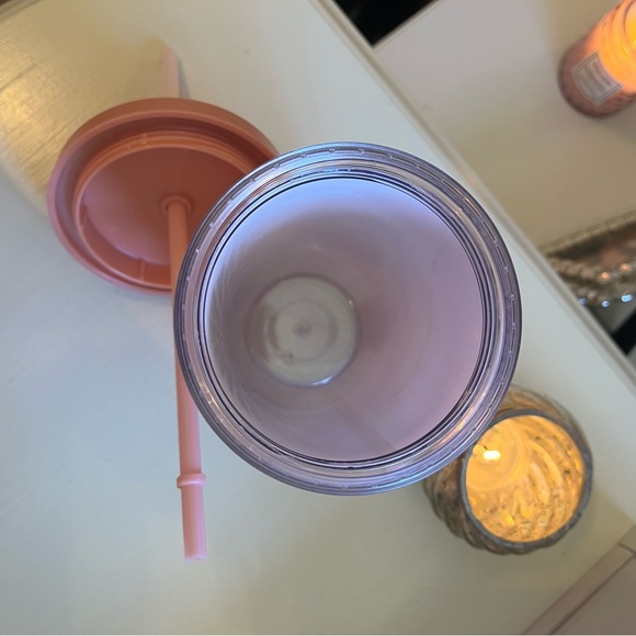 Starbucks 16 oz Light Pink Glitter Cold Beverage Tumbler. Excellent Condition - Picture 8 of 9